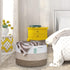 Extra Large Blanket Basket 87L - Cotton Rope Laundry Basket for Baby Nursery, Large Clothes Basket, White & Brown