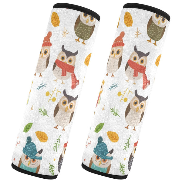 Vdsrup Seat Belt Covers 2 Pack Cute Owls Car Seat Strap Covers Super