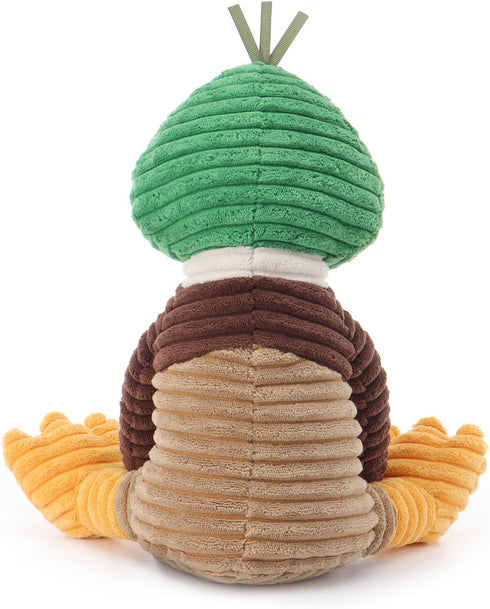 12 Inches Apricot Lamb Corduroy Mallard Duck Stuffed Animals for Kids, Soft Cute Plush Toys for Baby Girl and Boy