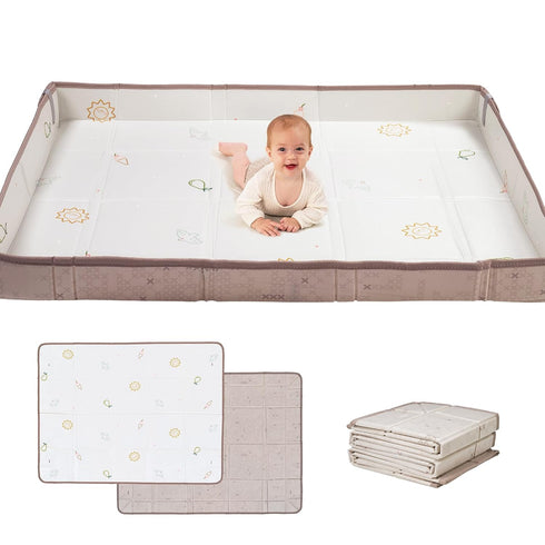 Taf Toys Foldable Soft Foam Baby Play Mat Waterproof Reversible Kids Play