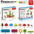 Picasso Toys 112pcs Hedgehog Blocks - STEM Building Tiles Set for Construction Learning, Creativity Beyond Imagination