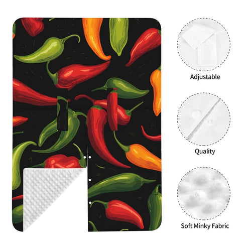 Zhbvncp Hot Chili Pepper Pattern Baby Car Seat Cover & Breastfeeding Nursing Cover - Breathable Stretch Fabric