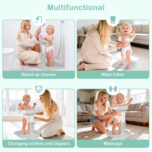 dorabaliy 6-36 Baby Shower Standing Support with Anti-Slip Base and Shower Head Holder, Adjustable Height/Width Baby