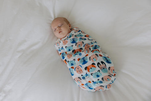 Roo and Bear 47 47 Inch, 2 Pack Muslin Swaddle Blankets for Newborn Baby, Buttery Soft and Breathable Receiving Blanket