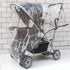 Weather Shield Double Popular Universal Size Baby Rain Cover/Wind Shield for Swivel Wheel Stroller (Black)