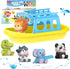Set 1+ 5PCS Summer Oriate Bath Toys for Year Old, Mold Free Silicone Animal Finger Puppets with BPA Free Boat