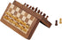 Classic Wood Magnetic Travel Chess Board Set - 7 X 7 Inch Folding Game Board Handmade in Fine Rosewood