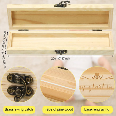 Sets Jiuguva Surprise Pregnancy Announcements for Dad and Husband Pregnancy Test Keepsake Box Wooden Announcement Box