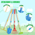 Magic4U Set, 22 3+ Kids Gardening Tools Pcs Metal Garden Tools Toys with Apron, Gloves, Wood Handle Shovel, Rake, Hoe
