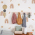 QUCHENG Boho Wall Stickers for Girls Bedroom, Removable Vinyl Decals Nursery Kids Room Decor, 6 Sheets