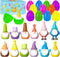 LUBUYILD 12PCS Easter Eggs with Gnome Keychain Toys for Kids Girls Boys