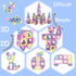ASOK 133pcs 3D 3 4 5 6 7 8 9 133pcs Magnetic Blocks Magnetic Tiles Castle Educational Learning and Development Toys
