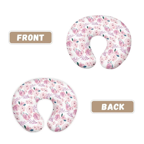 Kathyboom Pink Rose Nursing Pillow Cover, Comfortable Breastfeeding Pillows for Baby Boys Girls, Durable Baby Support