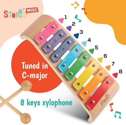 STOIE'S Xylophone for Toddlers 1-3 - Montessori Baby Toy for Kids Ages 5-14, Xylophones for 1 Year Old