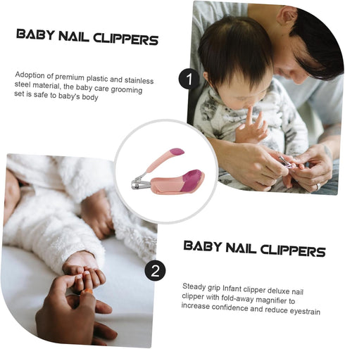 Set VICASKY Nail Care Kit Portable Manicure Nail Clippers Scissors Tweezers for Newborns Boy Girl Toddlers Safe