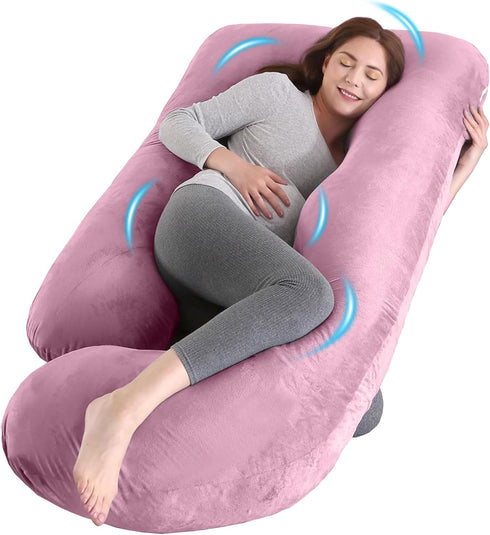 Wodsfay U-Shaped Pregnancy Pillow for Sleeping, Full Body Support for Back, HIPS &