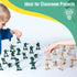 200PCS Army Men Toy Soldiers, Plastic Action Figures, 10 Poses Yellow and Green Soldiers Playset