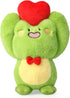 Cute Frog Plush Toy With Red Heart - Stuffed Animal Plushie for