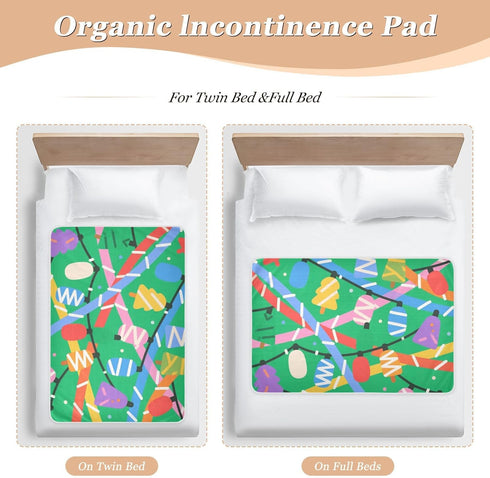 siphylline 52" 34" Cartoon Cute Christmas Light Green Extra Large Resuable Bed Underpads Highly Absorbent Baby Diaper