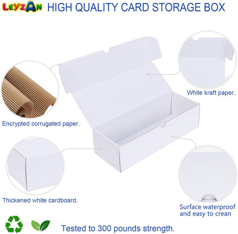 Trading-Card Storage Box, 8-Pack 700 Count Corrugated Cardboard with Dividers & Labels for TCG/Magic Storage