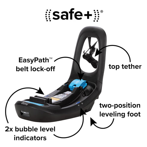 LiteClik30 LiteClik30 Diono XT and RXT SafePlus Base, Stay-in-Car Base for Second Vehicle, Compatible with XT and RXT