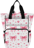 SUABO Powder Color Butterfly Thread Love Heart Pattern Baby Diaper Bag Backpack Large