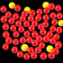 Gejoy 63 Pieces Game Replacement Marbles, 3 Set Compatible with Hungry Hippos, 57 Red and 6 Yellow Balls