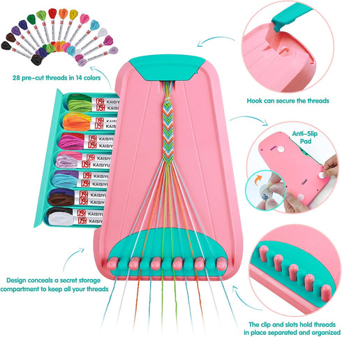 8-12, 28 6 7 8 9 10 11 12 Friendship Bracelet Making Kit for Girls Ages Kids Jewelry Making Kit with Pre-Cut Threads