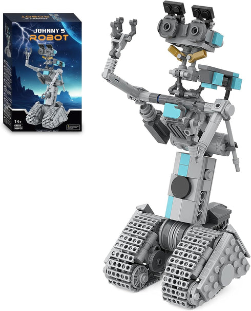 Johnny 5 Robot Building Toys - Movie Short Open Circuit Figures - Building Kit for Adults and Children (368 PCS)