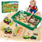 FRUSE Play Sand Farm Toys, Sensory Bins for Toddlers with 2.2lbs Sensory Play Sand, Farm Figures & Tractor Playset