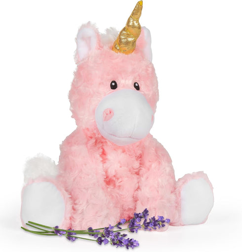 Princess Pink Unicorn - Microwavable & Weighted Plush Stuffed Animal - Heated