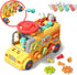 3 4 5 iPlay, iLearn Toddler Busy Bus Toy, Kids Take Apart School Bus W/Tools, Steering Wheel & Gears, Push Go Assemble