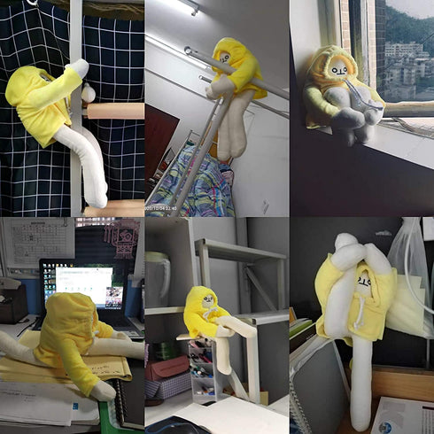 Plush Banana Man Toy, 16inch Weird Banana Man Doll with Magnet, Funny Poseable Stuffed Animal Gift