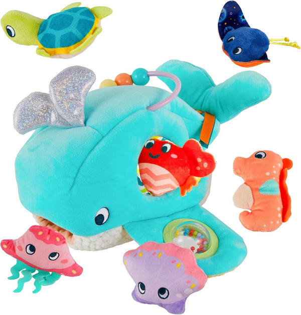 Soft Rattle Montessori Baby Toys 6-12 Months, Soft Barn Ocean Playhouse with