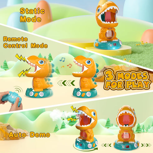 3-5 5-7 8-12, 3 4 5 6 7 EagleStone Remote Control Dinosaur Shooting Toys for Kids Electronic Dino Shooting Target Game