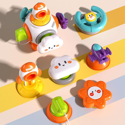 Montessori Sensory Toys for Toddlers 1-3 - Travel Activities Busy Board Cube for Baby Gifts 6-18 Months