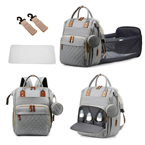 GurZinn Baby Diaper Bag Backpack with Changing Station Travel Waterproof 3 in