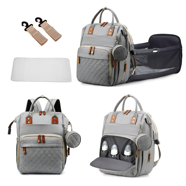 GurZinn Baby Diaper Bag Backpack with Changing Station Travel Waterproof 3 in