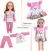 10 Sets 17 18 Inch Set MSYO Doll Clothes for - Dolls, Diverse Outfits (Floral, Polka Dot, Unicorn) & Accessories