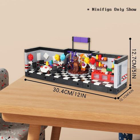 MOOXI-MOC FNAF Stage Building Set, Creative Building Blocks Kit for Kids (745pcs)