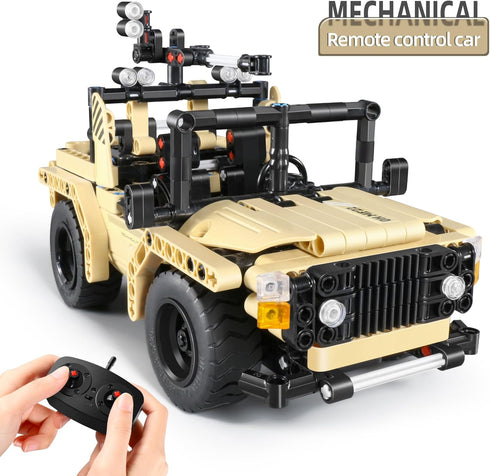 STEM Car Toy Building Kit - Remote Control 2in1 Armed Off-Roader for Age 6+, 370 Pcs DIY Engineering Toy