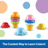 Learning Resources Smart Snacks Rainbow Color Cones - Ice Cream Toy Scoop, Sensory Play Food, Fine Motor for Toddlers