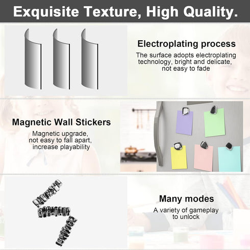 24pcs Black Large Fridge Magnets, Irregular Polished Magnetic Whiteboard Locker, Home Kitchen Decorations