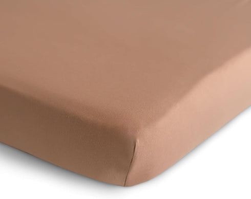 28" 52" mushie Stretchy & Soft Crib Sheet | Fitted x (Natural)