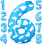 40 Inch Large Number 6 Balloon, Birthday Decorations with Blue Clouds, Party Supplies for 6th Birthday