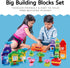 Liberty Imports Big Building Blocks, 166 Pieces with Storage Organizer Box, Educational Learning Toy Set for Toddlers