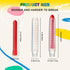 Set 12 Holder+12 Dustless Chalk for Kids, Chalks with Twistable Refills+Wet Wipe Eraser, Non-Toxic Washable Chalkboard