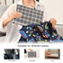 CHUROUSY Brown Plaid Checkered Portable Diaper Changing Pad with Wipes Holder, Geometric Gingham Foldable Baby Diaper