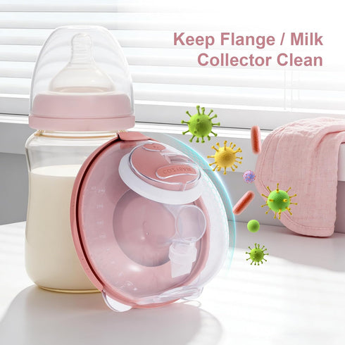 CozyBabe 2pcs 24mm Set S1/S2/S9 S1/S2/S9 Double-Sealed Collector+Flange Compatible with Spectra Breast Pump