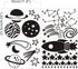 Outer Space Stars Plant Wall Decal Vinyl, Astronaut Stickers for Nursery Decor Gift for Kids Bedroom Art